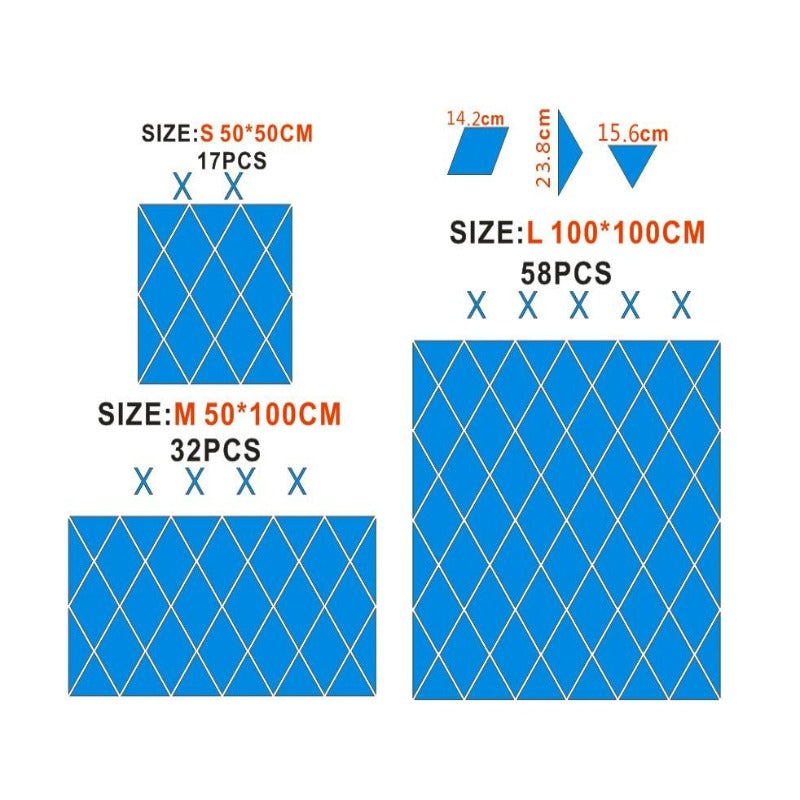 Wall Mirror Diamond Sky Tile Self-Adhesive SKU# MOS0012